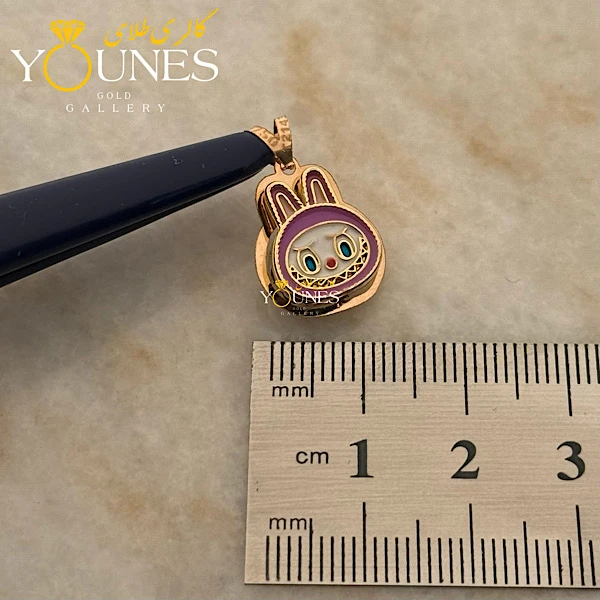 آویز سواروسکی لبوبو بنفش طلا
